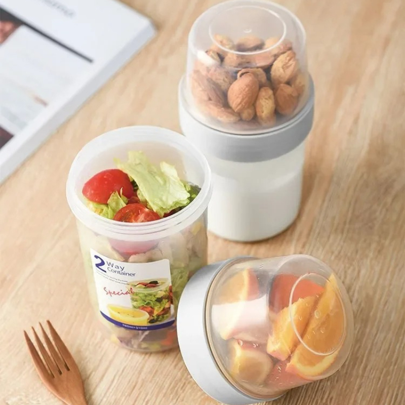 Meal Prep Yogurt - Petit déjeuner avoine céréales noix yaourt