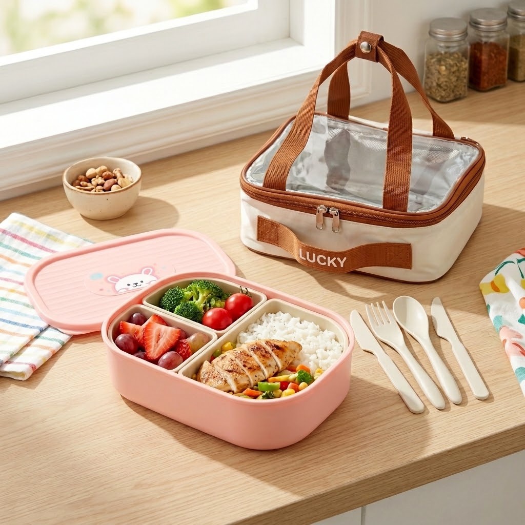 Meal Prep Kinder - Boîte à bento mignonne pour enfants,