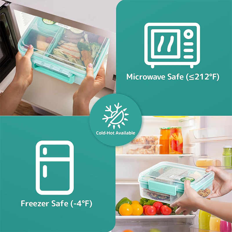 Boîte à lunch bento à 4 compar - Meal Prep Kinder avis et prix