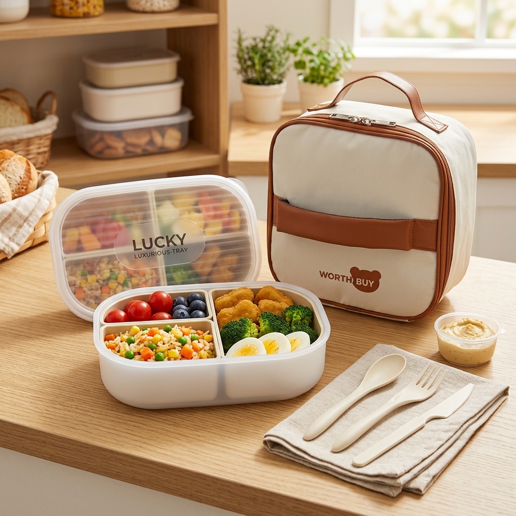 Boîte à bento en plastique à 3 - Meal Prep Kinder avis et prix