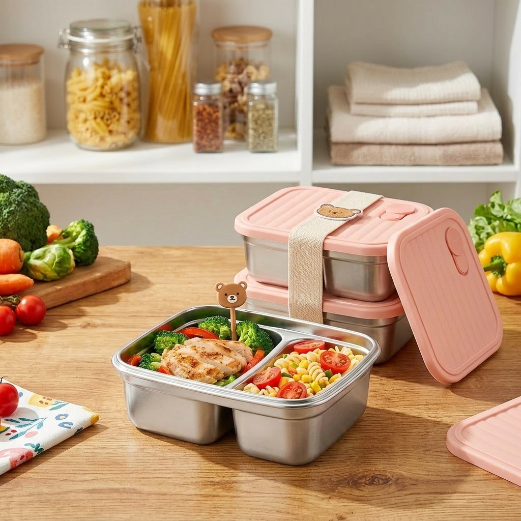 Boîte à lunch bento en acier i - Meal Prep Kinder avis et prix